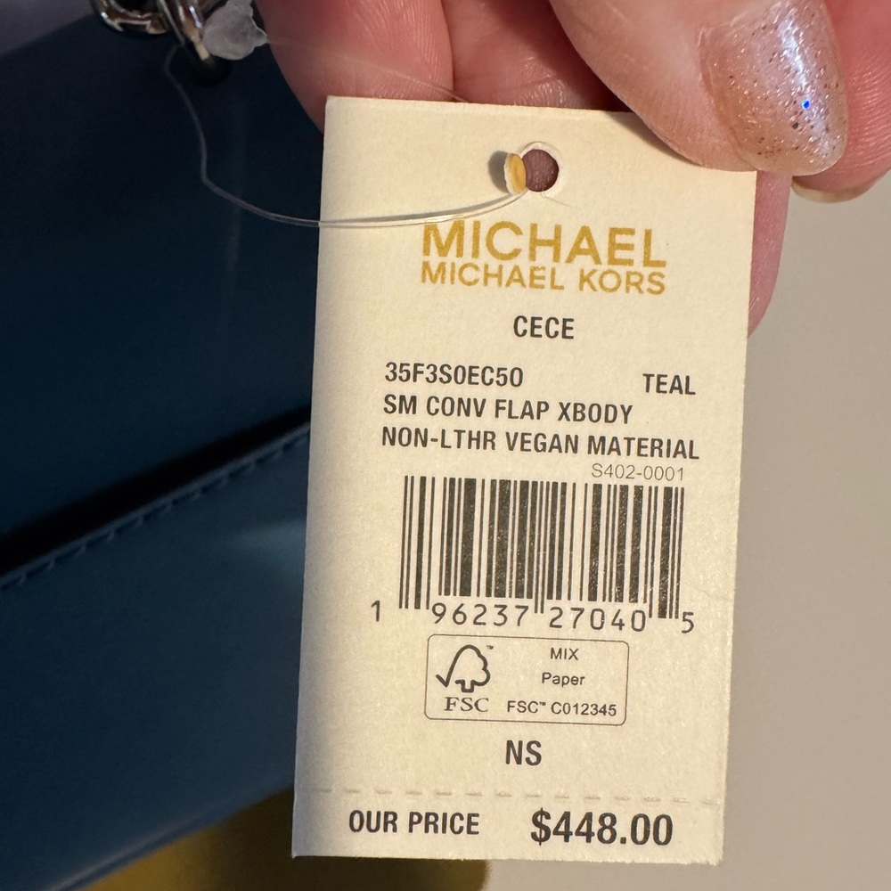 Michael Kors Cece Blue Leather Bag-NWT - Picture 4 of 7